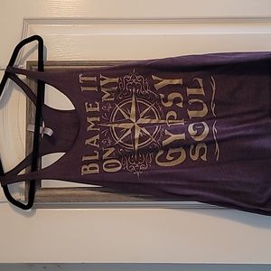 Graphic racerback tank